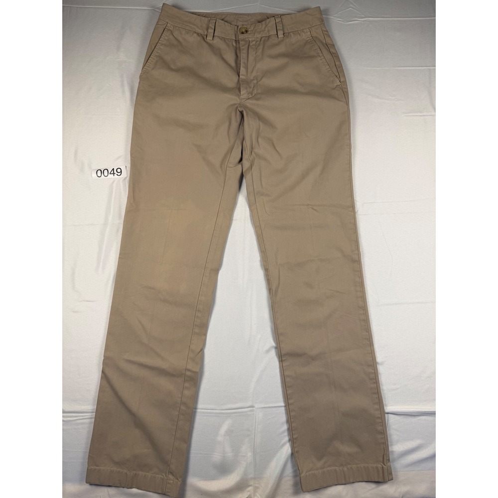 Vineyard Vines Slim Fit Breaker Pant Mens 30x34 Khaki Tan Cotton Chino Trousers